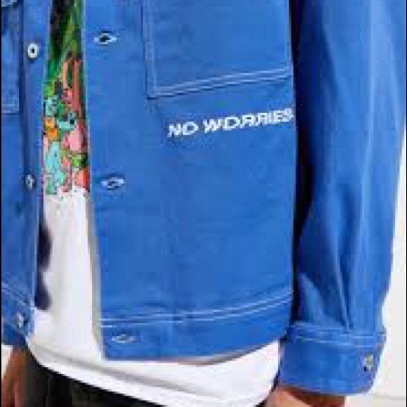 ☀️🧥 Urban Outfitter No Worries *blue* unisex denim jacket - Picture 9 of 9